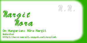 margit mora business card